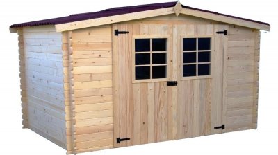 HABRITA  Abri de Jardin en Bois d&acute;&Eacute;pic&eacute;a Brut 9 m&sup2;