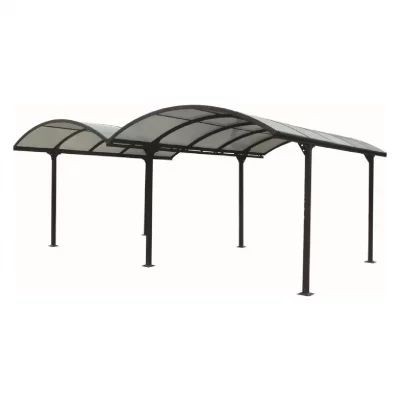 HABRITA  - Carport ALUMINIUM double toit demi-rond