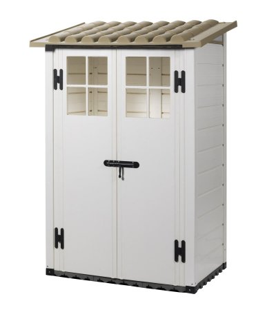 HABRITA  Foresta - Abri de jardin mural beige 1,01m2 22mm - EVO100