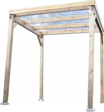 HABRITA FORESTA Habrita HABRITA - Carport en bois autoclav&eacute; toit plat couvert