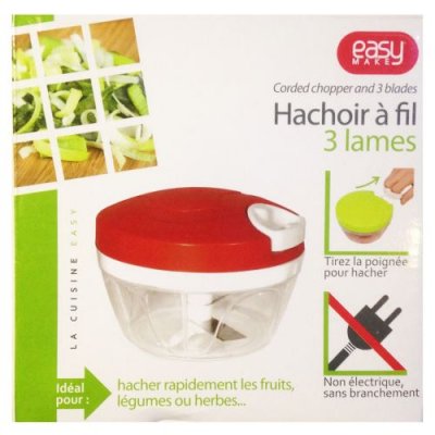 COOK CONCEPT Hachoir A Fil 3 Lames Oignons Ail Legume 520 Ml 