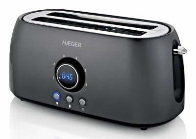 HAEGER  Future Plus 1400w Double Slot Toaster Noir One Size / EU Plug