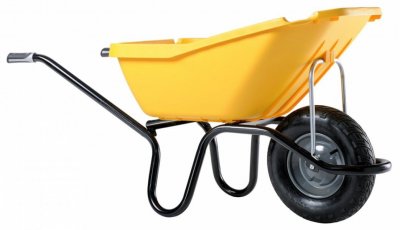 HAEMMERLIN -Brouette PICK UP 110 jaune polypro roue gonfl&eacute;e