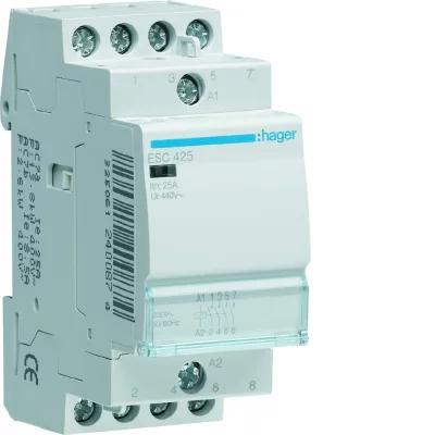 HAGER -Contacteur Esc425 25a 4na 230 V