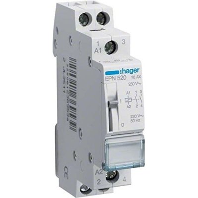 HAGER  EPN520 t&eacute;l&eacute;rupteur 2S 230V AC 110V DC 16A
