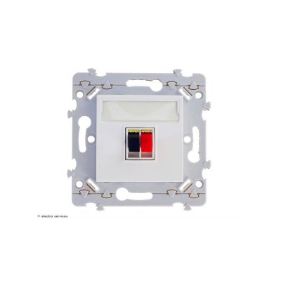 HAGER  essensya prise haut parleur simple we290
