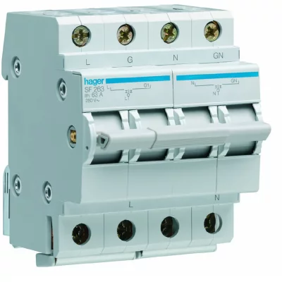 HAGER  - Inverseur 2 p&ocirc;les 63A I-0-II