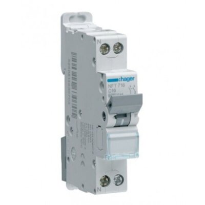 HAGER  - NGT710 - Disjoncteur modulaire 1P+N 6-10kA D-10A 1m