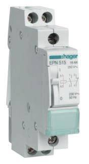 HAGER  - t&eacute;l&eacute;rupteur 16a - 1 contact no + 1 contact nf - 230 volts
