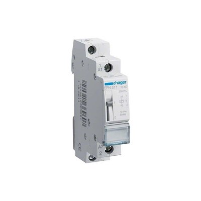 HAGER  - t&eacute;l&eacute;rupteur 16A - 1 contact no - 12 volts ac EPN511