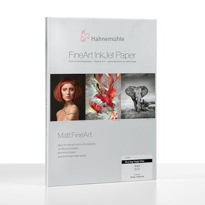HAHNEMUHLE PHOTO Hahnem&uuml;hle Photo Rag A 2 Bright White, 310 g, 25 feuilles