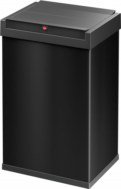 HAILO  0840-141 Poubelle, Acier Inoxydable, Noir, 26 x 34 x 50 cm