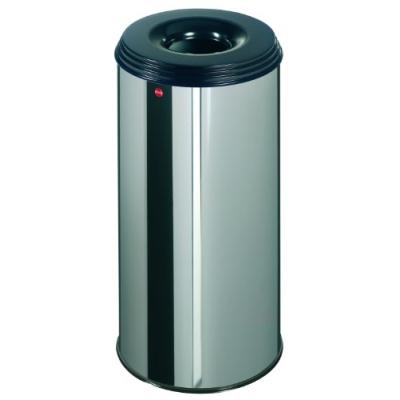 HAILO  0950-022 ProfiLine Safe 50 Corbeille &agrave; Papier Anti-Feu Extinction Poubelle Inox 50 L