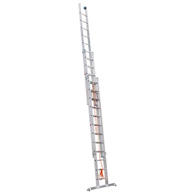HAILO  - Echelle coulissante &agrave; corde 3 plans 3x12 &eacute;chelons 150 kg