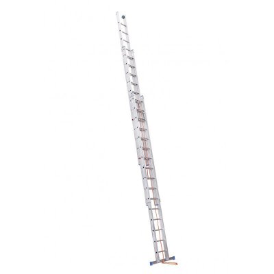 HAILO  - Echelle coulissante &agrave; corde 3 plans 3x14 &eacute;chelons 150 kg