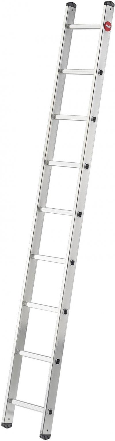HAILO  Echelle simple 9 &eacute;chelons 3m50 en aluminium professionnelle ProfiStep Uno