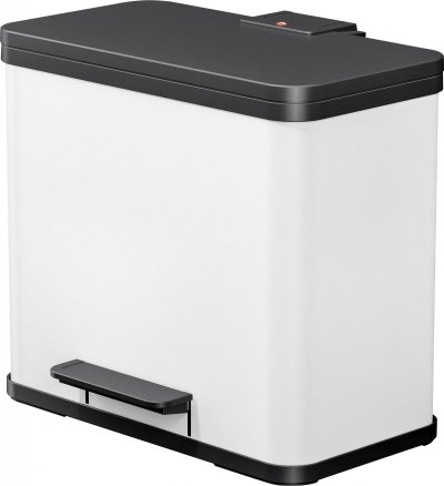 HAILO  poubelle a p&eacute;dale tri s&eacute;lectif &ouml;ko trio plus l blanc 0633-230 