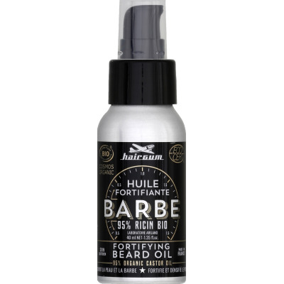 HAIRGUM  Huile de Ricin 95% Fortifiant Peau des Poils de Barbe 40 ml