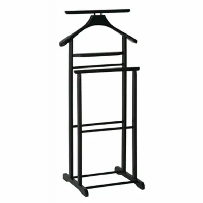 Haku M&ouml;bel 30569 Valet Bois Massif H&eacute;v&eacute;a Noir 36 x 47 x 102 cm