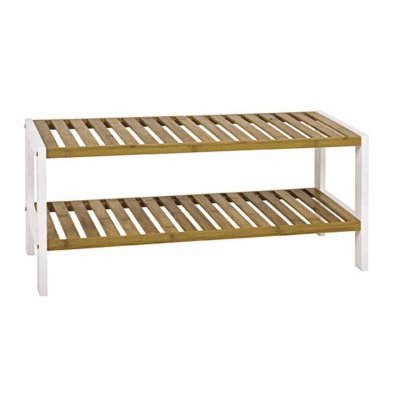 Haku M&ouml;bel 38329 &Eacute;tag&egrave;re MDF/Bambou Blanc-Nature 70 x 26 x 33 cm