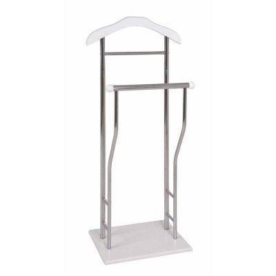 Haku M&ouml;bel, 38349, Valet, Chrom&eacute;/Blanc, 45 x 30 x 110 cm