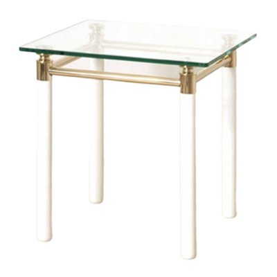 Haku M&ouml;bel 42331 Table d'Appoint Blanc/Dor&eacute; 42 x 42 x 44 cm