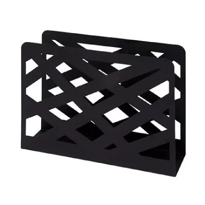 Haku M&ouml;bel 44596 Porte Journaux Acier Noir 10 x 35 x 26 cm