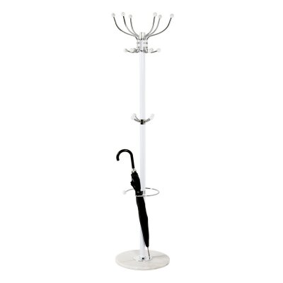 Haku m&ouml;bel 88391 porte manteaux acier/marbre chrom&eacute;-blanc 176 cm