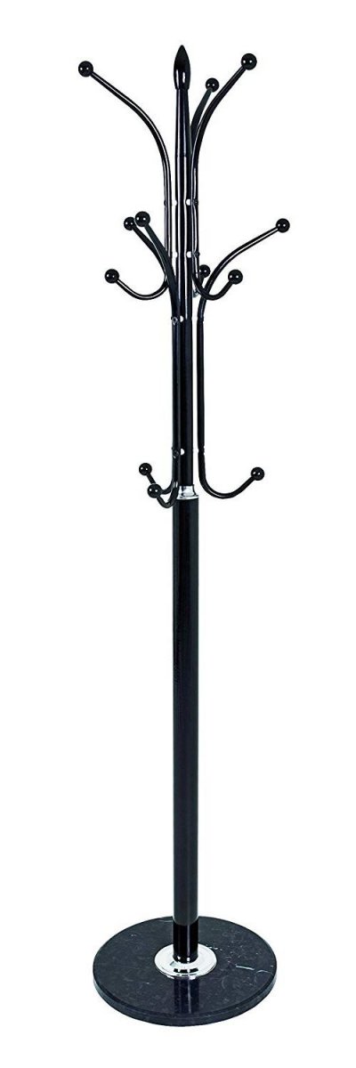 Haku M&ouml;bel 88596 Porte Manteaux M&eacute;tal Noir/Chrom&eacute; 0,1 x 0,1 x 177 cm