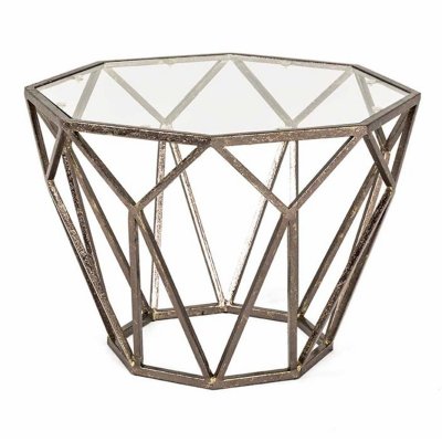 Haku M&ouml;bel Table Basse, M&eacute;tal, Bronze, L 55 X P 55 X H 38 cm