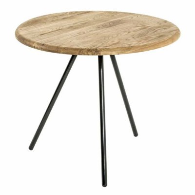 Haku M&ouml;bel Table D'Appoint, Bois Massif, Ch&ecirc;ne Noir, &Oslash; 50 X H 43 cm