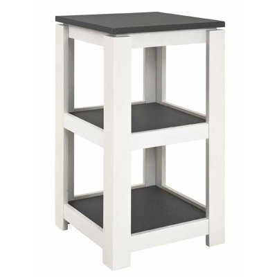 Haku Moebel 42577 console, MDF, Optique Granit/Blanc, 40x40x74 cm