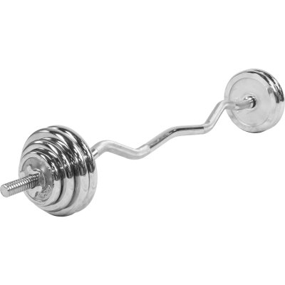 GORILLA SPORTS Halt&egrave;re chrom&eacute; version Curl - kit 35,5 kg