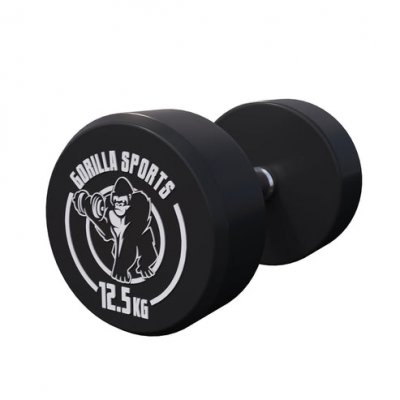 GORILLA SPORTS Halteres ronds caoutchouc de 2 5 a 40 kg poids 12 5 kg
