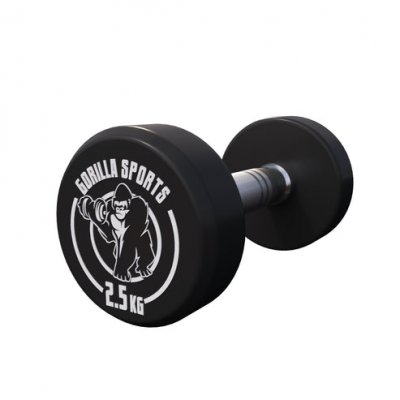 GORILLA SPORTS Halteres ronds caoutchouc de 2 5 a 40 kg poids 2 5 kg