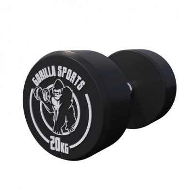 GORILLA SPORTS Halteres ronds caoutchouc de 2 5 a 40 kg poids 20 kg