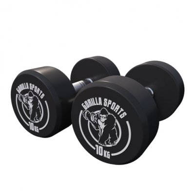 GORILLA SPORTS Halteres ronds caoutchouc de 2 5 a 40 kg poids 20 kg 2 x 10 kg