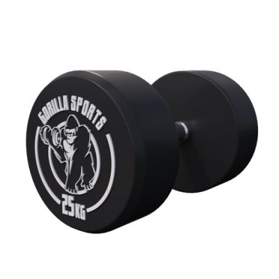 GORILLA SPORTS Halteres ronds caoutchouc de 2 5 a 40 kg poids 25 kg