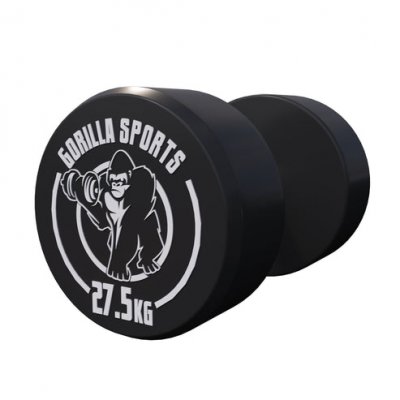 GORILLA SPORTS Halteres ronds caoutchouc de 2 5 a 40 kg poids 27 5 kg