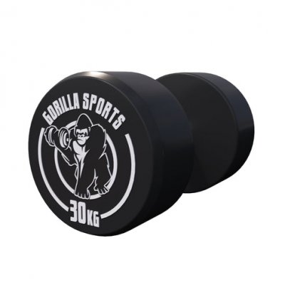 GORILLA SPORTS Halteres ronds caoutchouc de 2 5 a 40 kg poids 30 kg