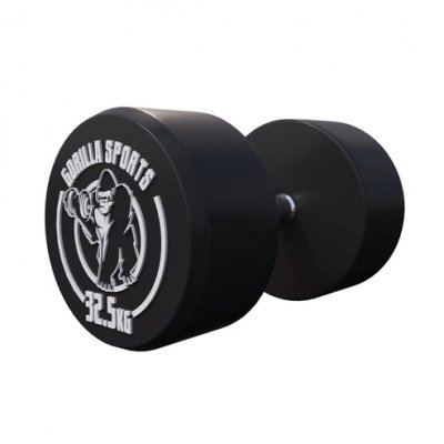 GORILLA SPORTS Halteres ronds caoutchouc de 2 5 a 40 kg poids 32 5 kg