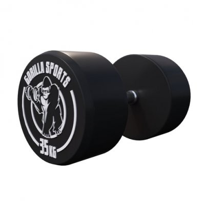 GORILLA SPORTS Halteres ronds caoutchouc de 2 5 a 40 kg poids 35 kg