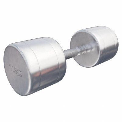 GORILLA SPORTS Halteres ronds chromes de 2 x 1 kg a 2 x 15 kg ou 1 x 17 5 kg et 1 x 20 kg poids 1 x 17 5 kg