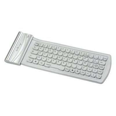 HALTERREGO  Mini Clavier Bluetooth en Silicone, Silver
