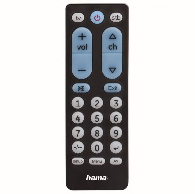 HAMA  00040072, STB, TV, IR Wireless, Appuyez sur les boutons, Noir