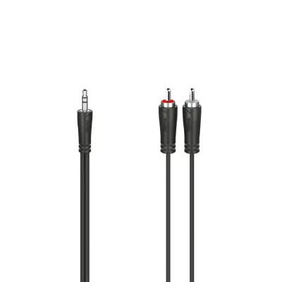 HAMA  00200720 c&acirc;ble audio 1,5 m 3,5mm 2 x RCA Noir - Neuf