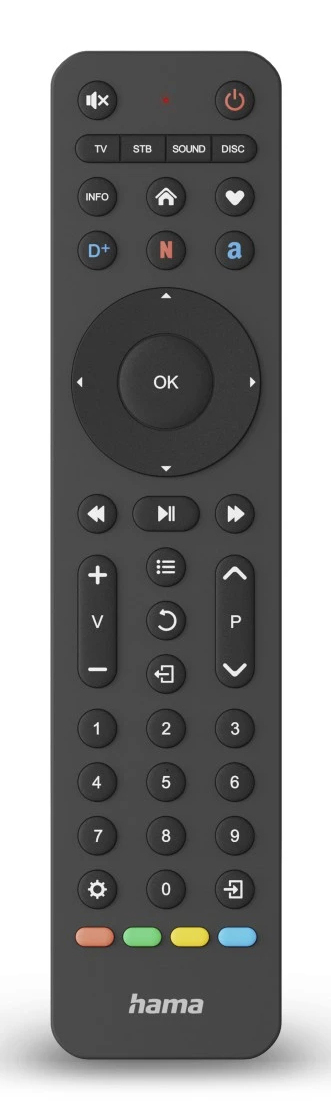 HAMA  00221053 t&eacute;l&eacute;commande IR Wireless TV Appuyez sur les boutons