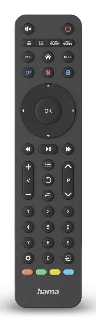 HAMA  00221055 t&eacute;l&eacute;commande IR Wireless TV Appuyez sur les boutons