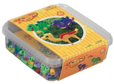 HAMA  - 8742 - maxi perles et plaque dinosaure en bo&icirc;te