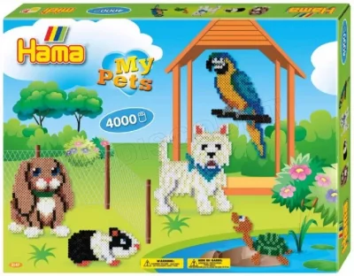 HAMA  bo&icirc;te de perles moyennes ""my pets